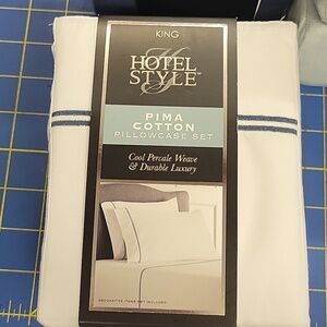 King Hotel Style Pima 300 ct Cotton Pillow Case Set of 2 in Pack